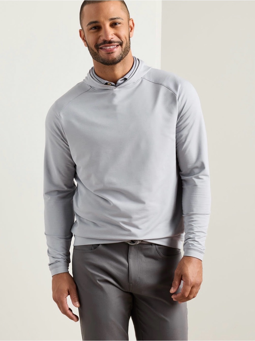Peter Millar Light Gray Turtleneck Pullover